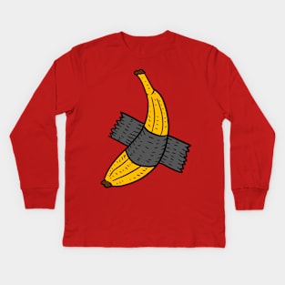 dukt taped wall banana. banana art. Kids Long Sleeve T-Shirt